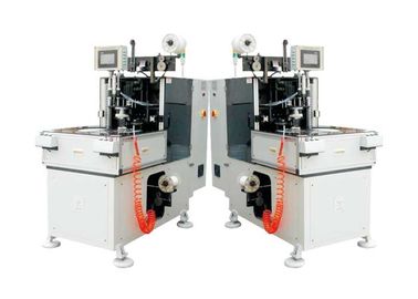 Double Heads Stator Lacing Machine With Turntable For Electrical Fan Motor Making